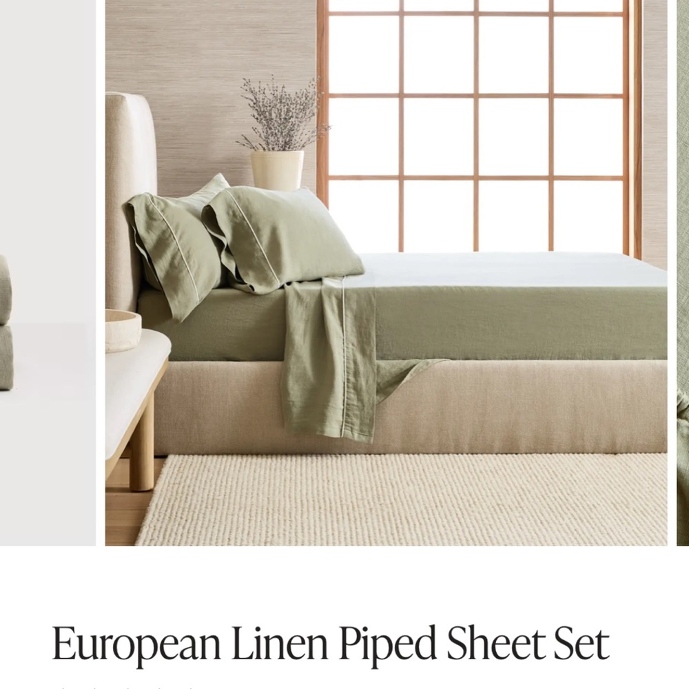 Quince European Linen Sheet Set